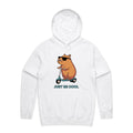 Just Be Cool, Capybara - Mens Hoodie White Mens Hoodie animal Printed In Australia