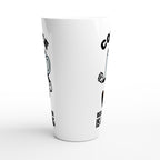 Coffee, Because Murder Is Wrong - White Latte 17oz Ceramic Mug Latte Mug Coffee Globally Fulfilled