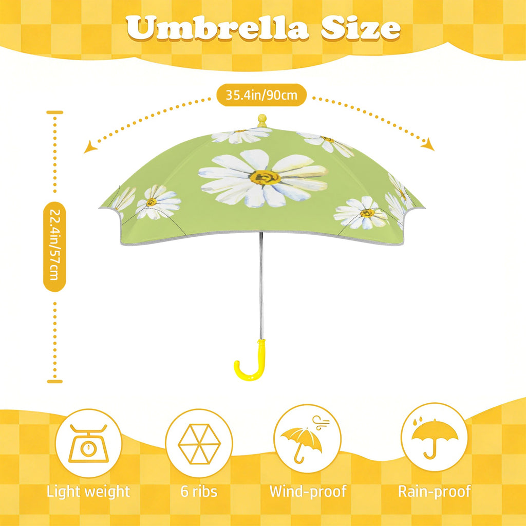 Green Floral Kids Safe Round Corner Umbrella Kids Safe Round Corner Umbrella Plants Printed Offshore
