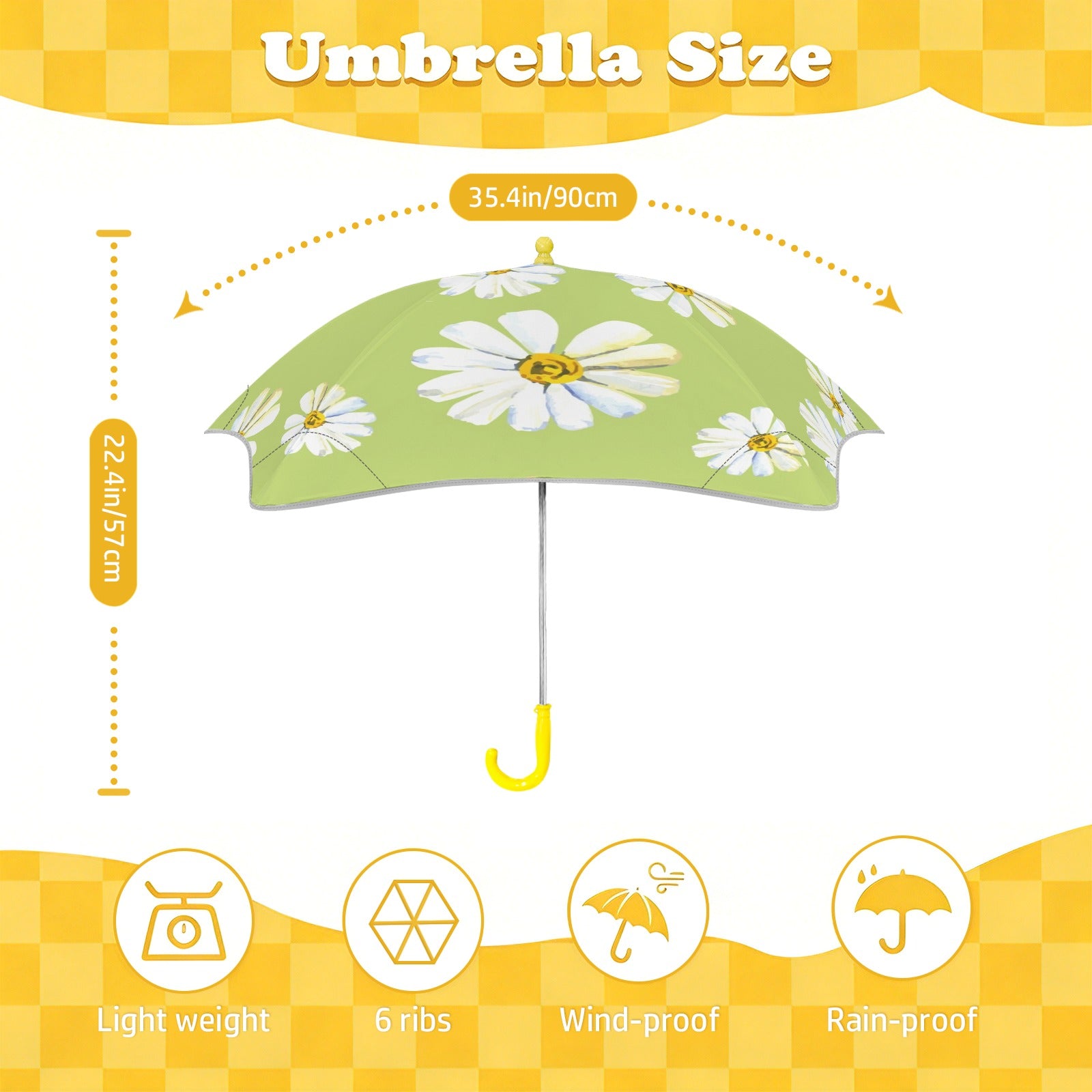 Green Floral Kids Safe Round Corner Umbrella Kids Safe Round Corner Umbrella Plants Printed Offshore