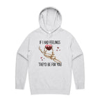 If I Had Feelings They'd Be For You - Mens Hoodie White Marle Mens Hoodie Love Printed In Australia