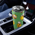 Busy Bees 20oz Mobile Tumbler with Lid (Black Lock) 20oz Travel Mug animal Printed Offshore