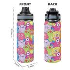 Cute Monsters - Insulated Water Bottle with Dual-Use Lid (18oz) Insulated Water Bottle with Dual-Use Lid (18oz) Printed Offshore Sci Fi