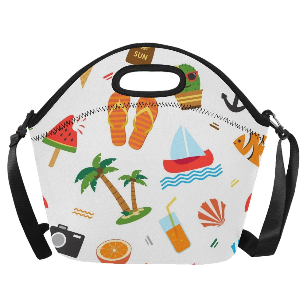 Beach Time - Neoprene Lunch Bag One Size Neoprene Lunch Bag Printed Offshore