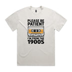 Please Be Patient, I'm From The 1900's AS Colour Heavy Faded Tee Unisex Faded bone Heavy Faded T-shirt Music Printed In Australia