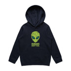 Alien, Humans Aren't Real Kids AS Colour Hoodie