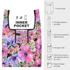 Pink Floral - Collapsible Shopping Bag