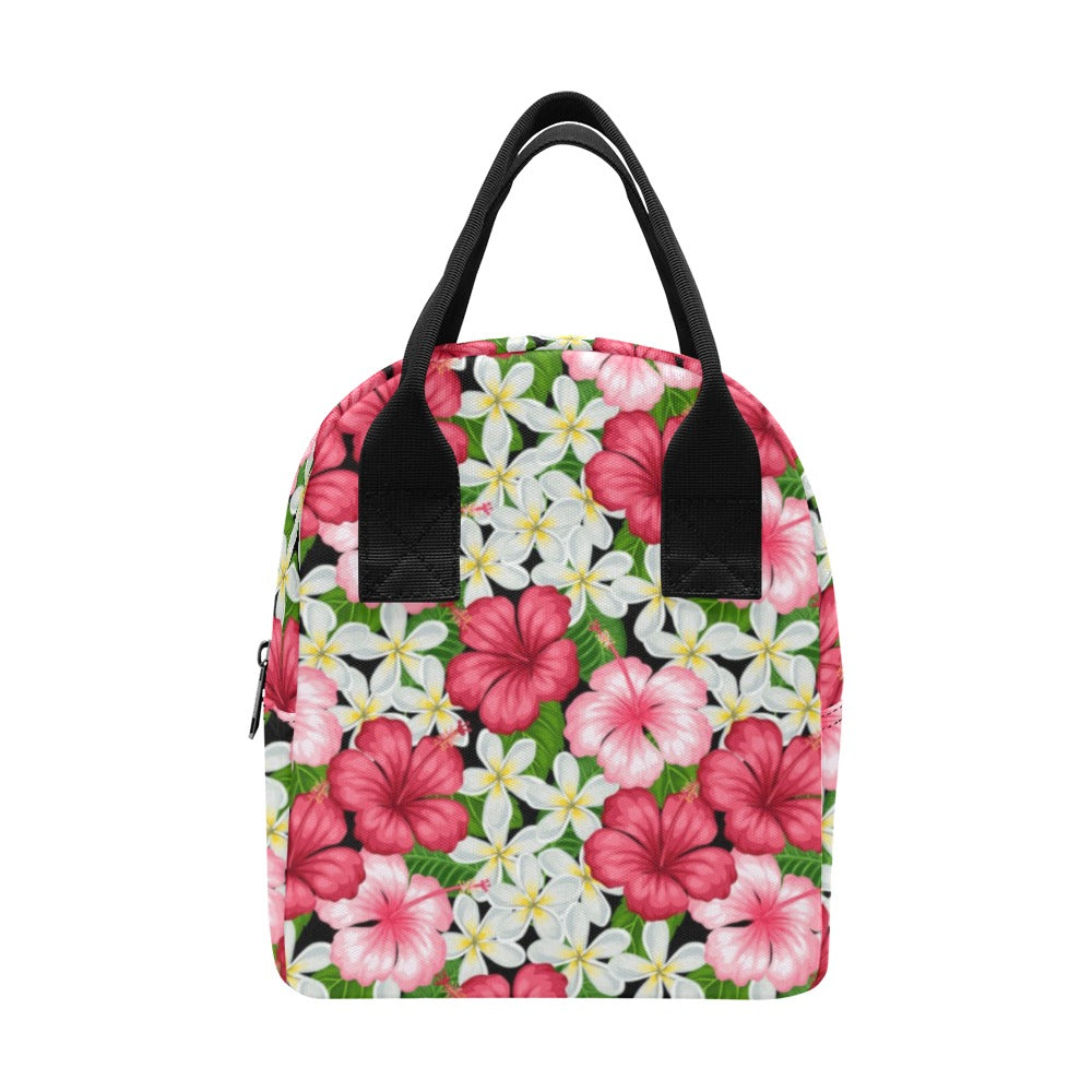 Hibiscus - Zipper Lunch Bag One Size Zipper Lunch Bag Printed Offshore