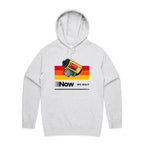 Camera Film, Now We Wait Men's AS Colour Hoodie White Marle Mens Hoodie Printed In Australia Retro
