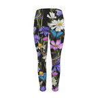 Butterfly Flowers - Women's High Waist Pockets Yoga Leggings