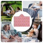 Cherry Ice Cream Kids Hooded Blanket 100cm x 130cm Kids Hooded Blanket Food Printed Offshore