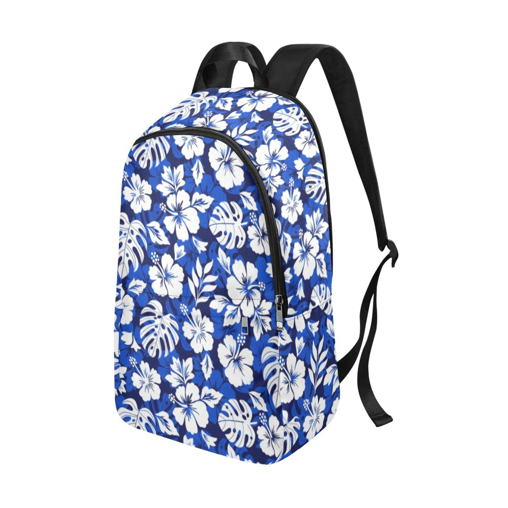 Blue Hawaiian Floral - Fabric Backpack