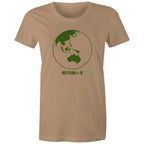 No Planet B, Earth - Womens T-shirt Tan Womens T-shirt Environment Printed In Australia