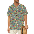 Pool Balls Men's Short Sleeve Hawaiian Shirt Men's Hawaiian Shirt (New) Games Printed Offshore