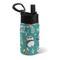 Cute Panda 12oz Kids Water Bottle with Straw Lid