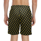 Yellow Lightning Men's Mid-Length Beach Shorts Men's Mid-Length Beach Shorts comic Printed Offshore