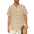 Hamburgers on White Men's Short Sleeve Hawaiian Shirt Men's Hawaiian Shirt (New) Food Printed Offshore