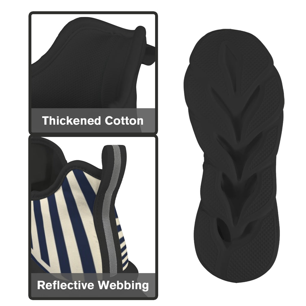 Black Stripes Women's Twisted Sole Sneakers