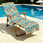 Pineapple Coconut Beach Chair Towel Cover with Side Pockets