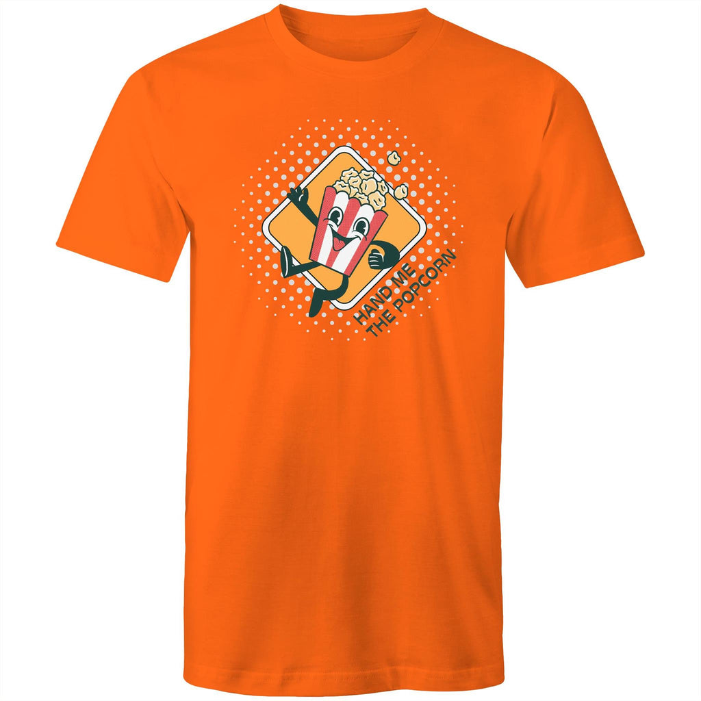 Hand Me The Popcorn - Mens T-Shirt Orange Mens T-shirt Food Funny Printed In Australia
