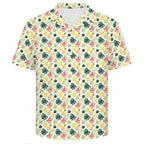 Pineapple Tropical Men's Crinkle Hawaiian Shirt