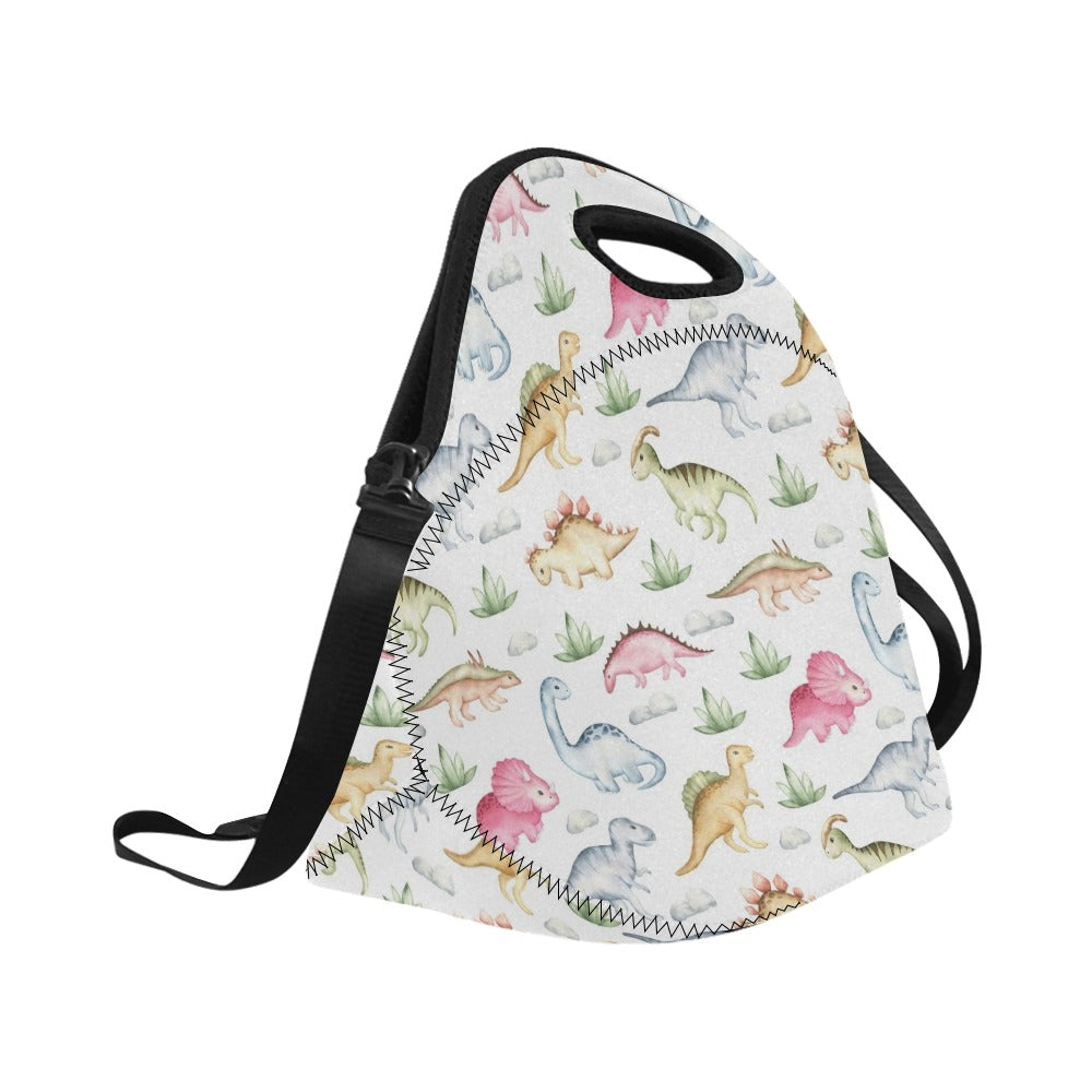 Dinosaur Garden - Neoprene Lunch Bag Neoprene Lunch Bag Printed Offshore
