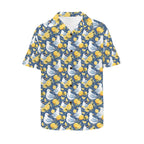Lemon Seagull Men's Short Sleeve Hawaiian Shirt Men's Hawaiian Shirt (New) animal Printed Offshore
