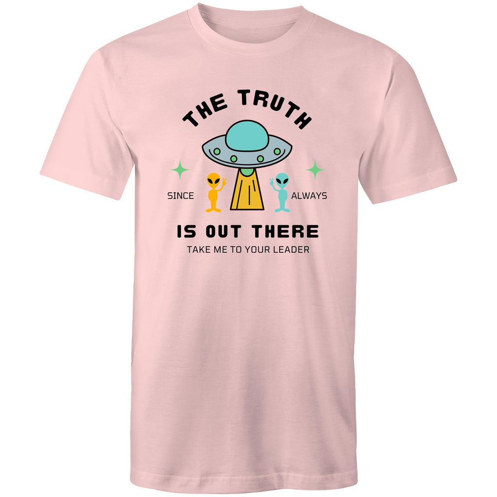 The Truth Is Out There, UFO - Mens T-shirt Pink Mens T-shirt Printed In Australia Sci Fi