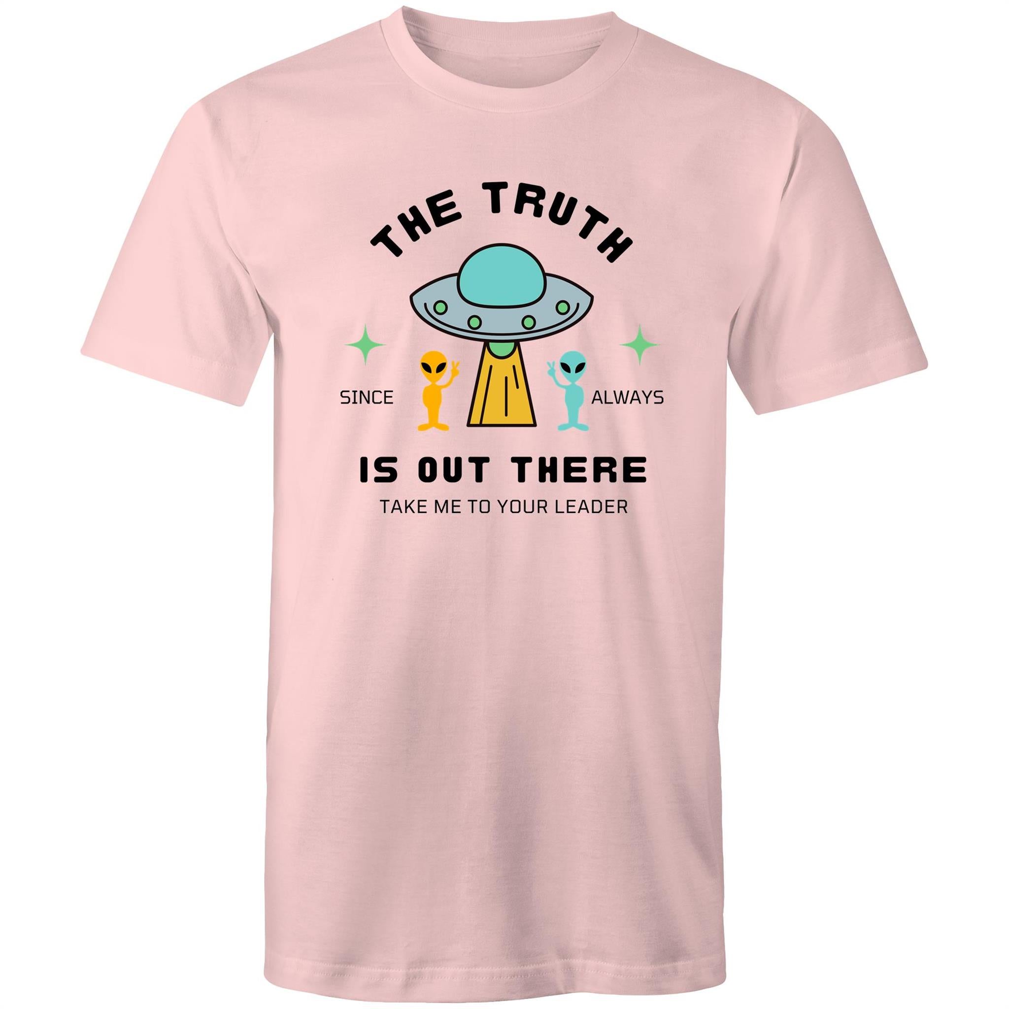 The Truth Is Out There, UFO - Mens T-shirt Pink Mens T-shirt Printed In Australia Sci Fi