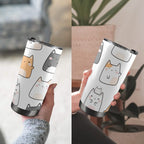 Cats - 20oz Mobile Tumbler with Lid (Black Lock) 20oz Travel Mug animal Printed Offshore