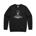 I'm Fine Drowning Thumbs Up AS Colour Stencil Crew Sweatshirt