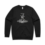 I'm Fine Drowning Thumbs Up AS Colour Stencil Crew Sweatshirt