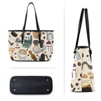 All The Coffee - Leather Tote Bag-Large