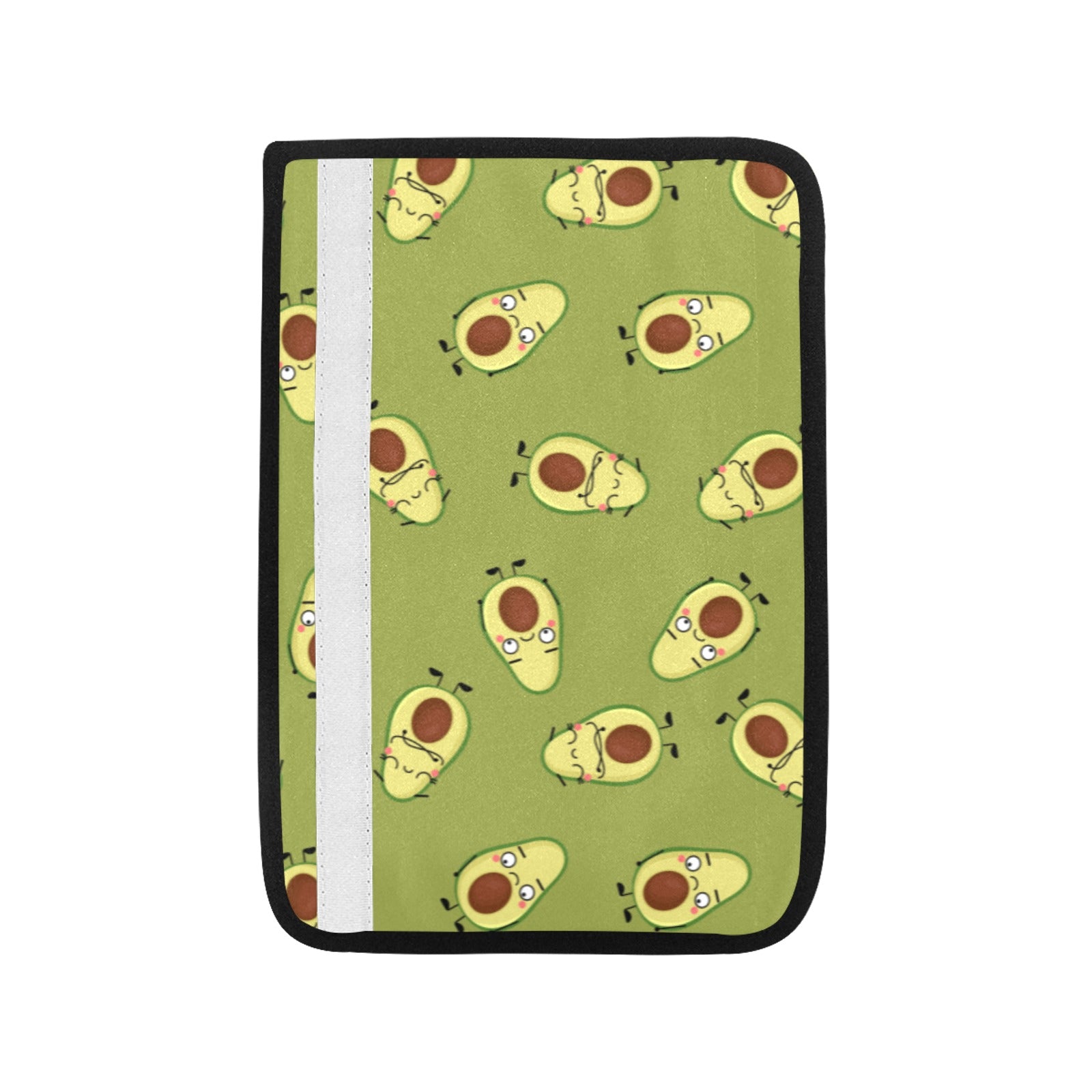 Avocado Characters Car Seat Belt Cover 7''x10'' (Pack of 2) Car Seat Belt Cover 7x10 (Pack of 2) Food Printed Offshore