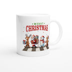 Fab Four, Merry Christmas - White 11oz Ceramic Mug Christmas Mug Globally Fulfilled