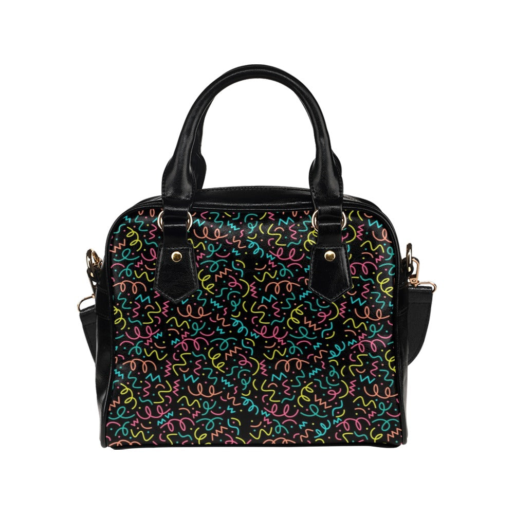 Squiggle Time - Shoulder Handbag (Model 1634) Shoulder Handbags (1634)