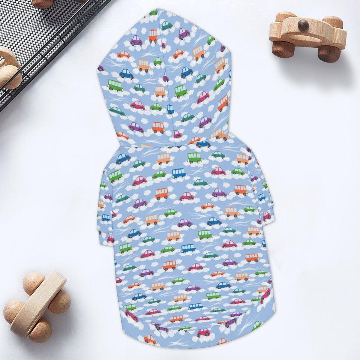 Colourful Cars Pet Hoodie (Large Size)