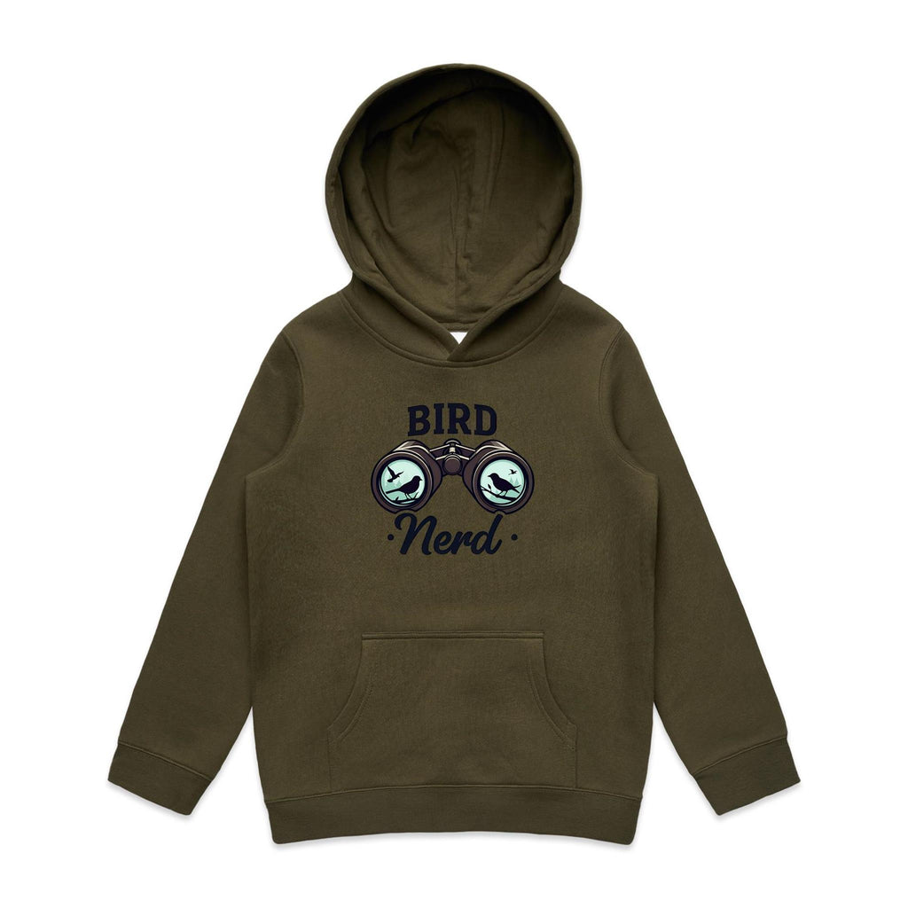 Bird Nerd - Kids Hoodie Army Kids Hoodie animal Printed In Australia