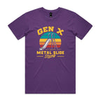Gen X, Metal Slide Strong Men's AS Colour T-shirt Purple Mens T-shirt Printed In Australia