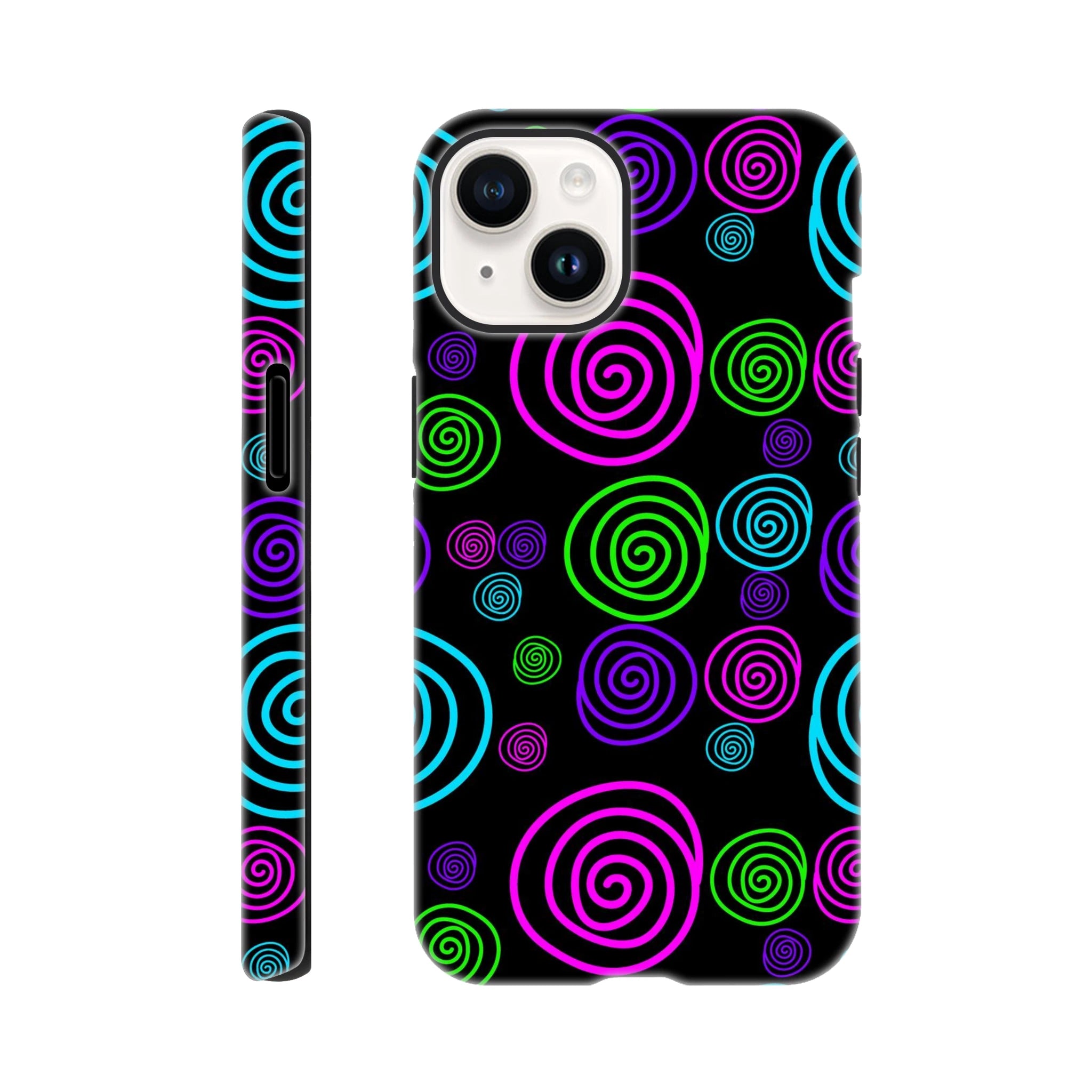 Bright Spirals - Apple iPhone Tough case iPhone 14 iPhone Tough Case Globally Fulfilled