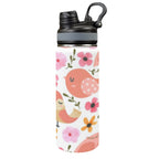 Lovely Birds - Insulated Water Bottle with Dual-Use Lid (18oz) One Size Insulated Water Bottle with Dual-Use Lid (18oz) animal Printed Offshore