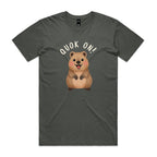 Quokka, Quok On Men's AS Colour T-shirt Charcoal Mens T-shirt animal Printed In Australia