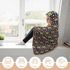 Hippie Caravan Kids Hooded Blanket 100cm x 130cm Kids Hooded Blanket Printed Offshore Retro