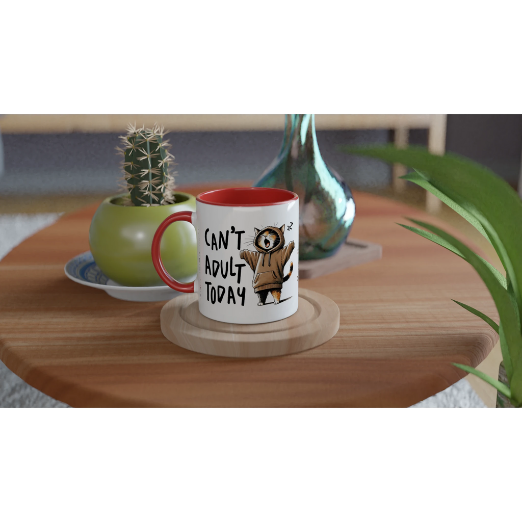 Personalise - Can't Adult Today - 11oz Ceramic Mug Personalised 11oz Mug animal Globally Fulfilled