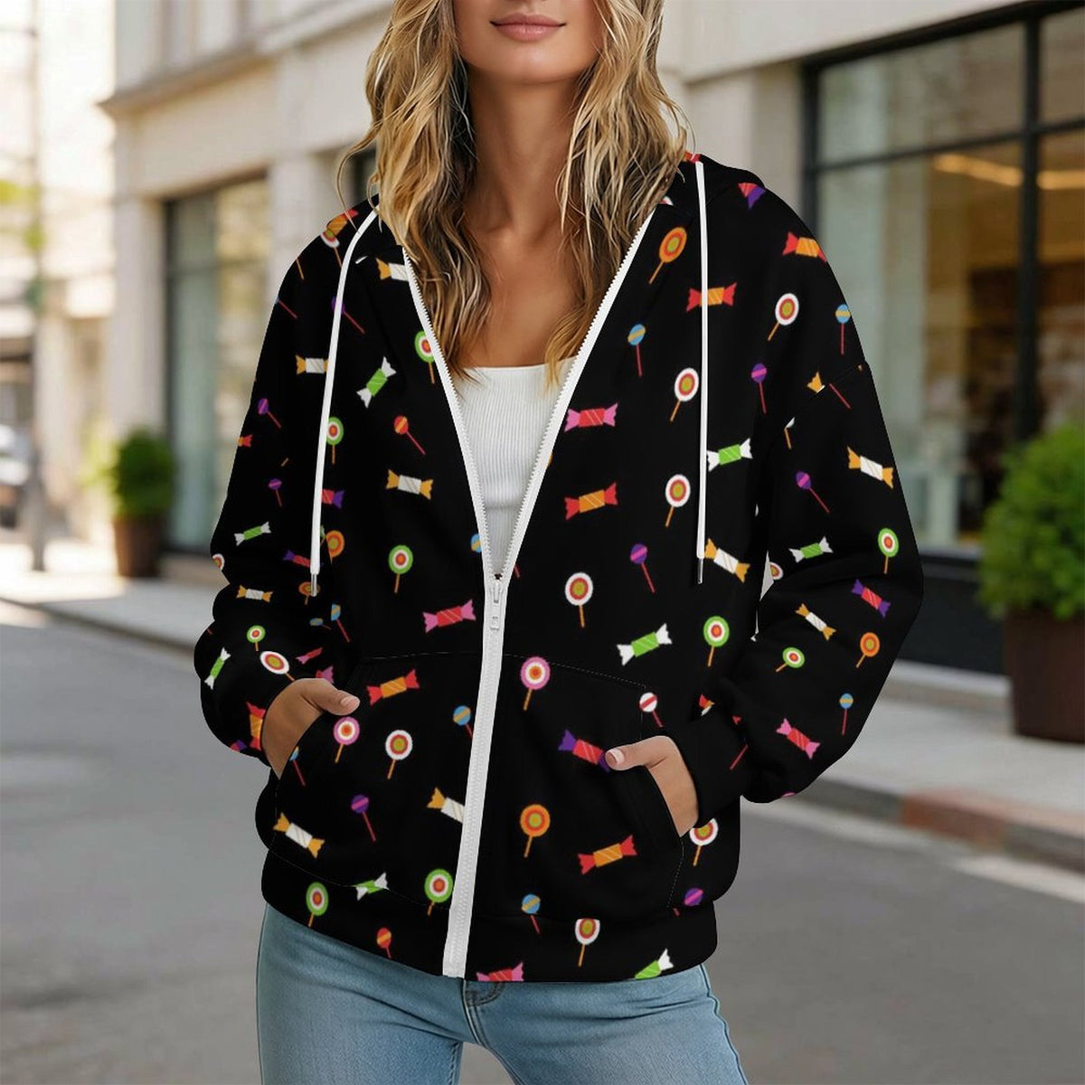 Candy Women's Full-Zip Hoodie