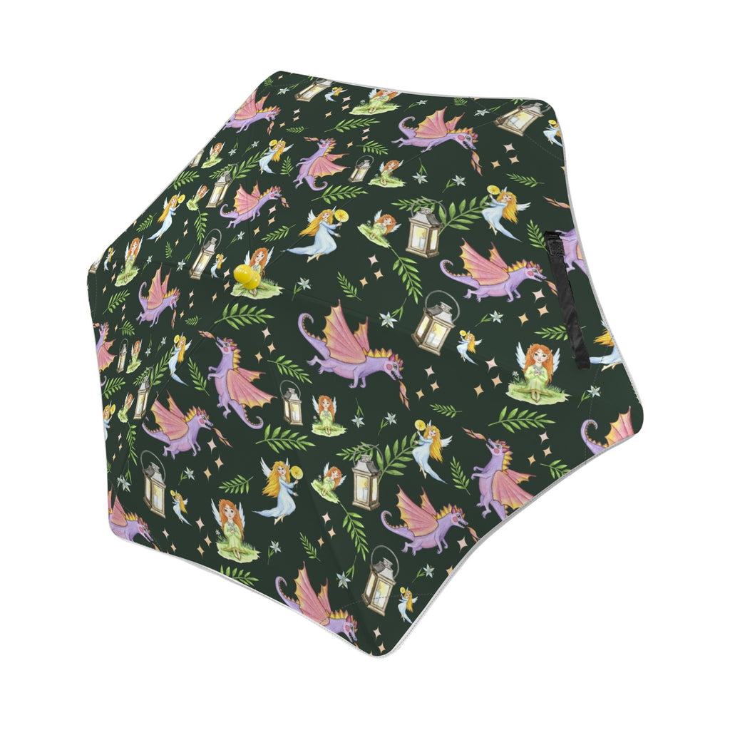 Magic Dragons And Fairies Kids Safe Round Corner Umbrella One Size Kids Safe Round Corner Umbrella Printed Offshore