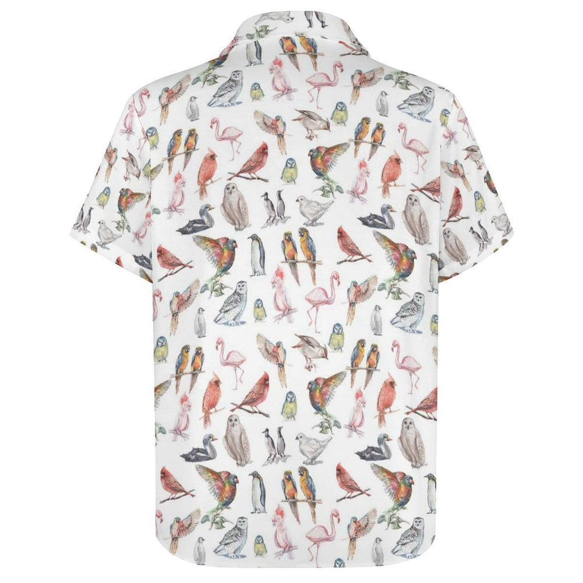 Birds Of A Feather Women's Collared Pocketless Short Sleeve Shirt