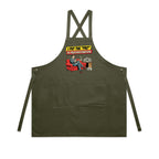 I Put The Pro In Procrastination, Retro Gentleman AS Colour Carrie Apron Army One Size Apron comic Printed In Australia