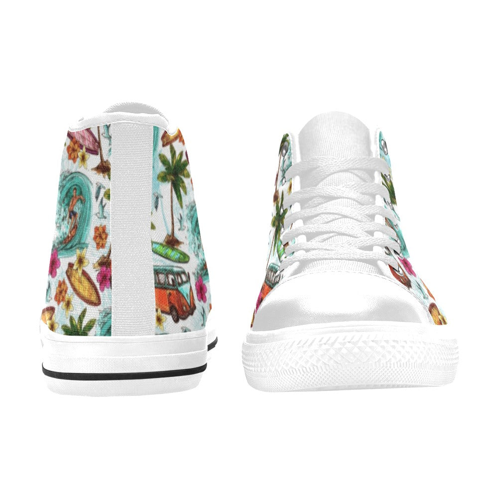 Surfing Safari Kids High Top Canvas Shoes Kids High Top Canvas Shoes Printed Offshore Surf