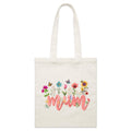 Mum, Flowers And Butterflies Parcel Canvas Tote Bag Default Title Small Tote Bag Mum Printed In Australia